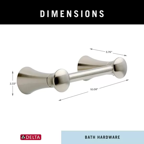 imageDelta Lahara 1Pack Toilet Paper Holder Brilliance Stainless Steel Tissue Roll Holder for Bathroom Organization and Storage Pivoting Toilet Tissue Holder Wall Bathroom Accessories 73850SSBrilliance Stainless Steel