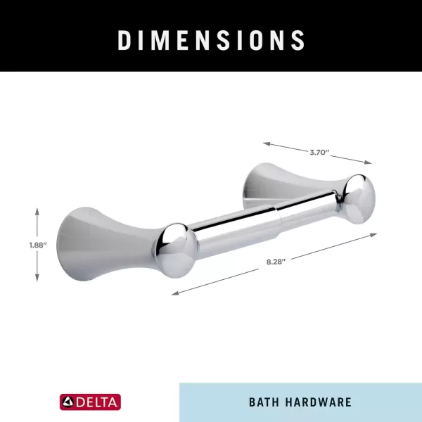 imageDelta Lahara 1Pack Toilet Paper Holder Brilliance Stainless Steel Tissue Roll Holder for Bathroom Organization and Storage Pivoting Toilet Tissue Holder Wall Bathroom Accessories 73850SSPolished Chrome