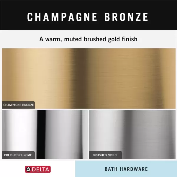imageDelta Lahara 1Pack Toilet Paper Holder Brilliance Stainless Steel Tissue Roll Holder for Bathroom Organization and Storage Pivoting Toilet Tissue Holder Wall Bathroom Accessories 73850SSChampagne Bronze