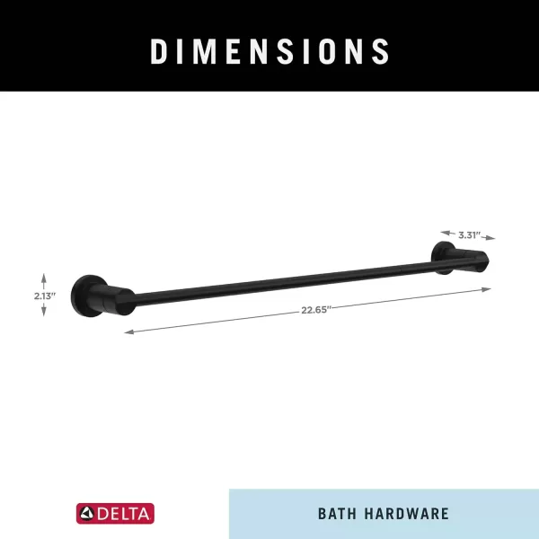 imageDelta Nicoli 1Pack 18 w 6quot Extender Towel Rack for Bathroom Matte Black Extendable 1824quot Towel Bar for Bathroom Wall Towel Holder Rod Wall Mounted NIC18MBMatte Black
