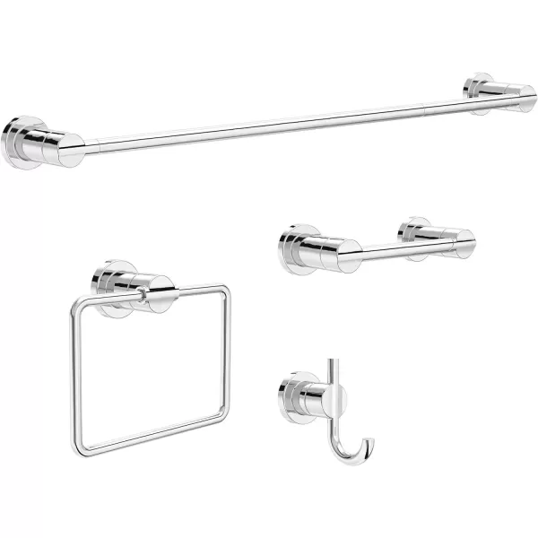 imageDelta Nicoli 1Pack 18 w 6quot Extender Towel Rack for Bathroom Matte Black Extendable 1824quot Towel Bar for Bathroom Wall Towel Holder Rod Wall Mounted NIC18MBPolished Chrome