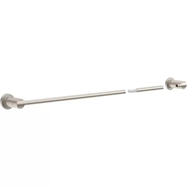 imageDelta Nicoli 1Pack 18 w 6quot Extender Towel Rack for Bathroom Matte Black Extendable 1824quot Towel Bar for Bathroom Wall Towel Holder Rod Wall Mounted NIC18MBSpotshield Brushed Nickel