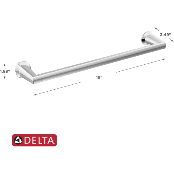 imageDELTA 77218SS Galeon Towel Bar 18 inch StainlessPolished Chrome