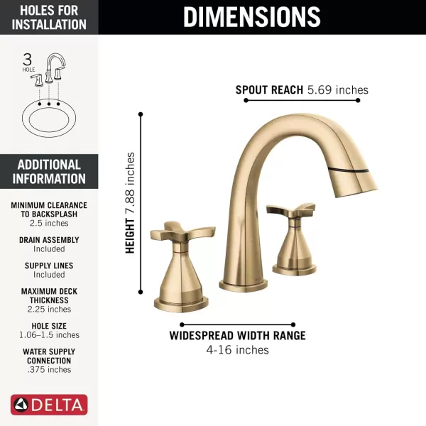 imageDELTA FAUCET 357756CZPDPRDST Stryke Bathroom Faucet Lumicoat Champagne Bronze