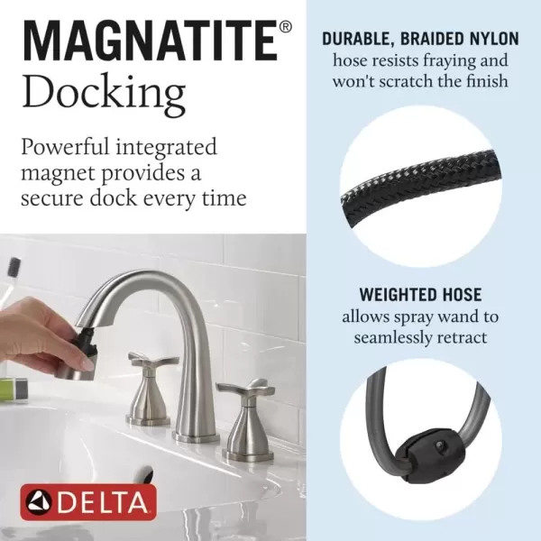 imageDELTA FAUCET 357756SSPDPRDST Stryke Bathroom Faucet Lumicoat Stainless