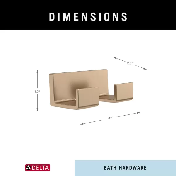 imageDELTA FAUCET 77736SS Vero Towel Hook 400 x 500 x 1200 inches StainlessChampagne Bronze
