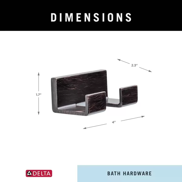 imageDELTA FAUCET 77736SS Vero Towel Hook 400 x 500 x 1200 inches StainlessSpotShield Venetian Bronze