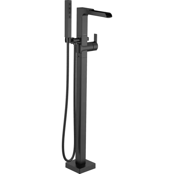 imageDELTA FAUCET T4768BLFL Tub Filler with Handshower FloorMount Matte BlackMatte Black