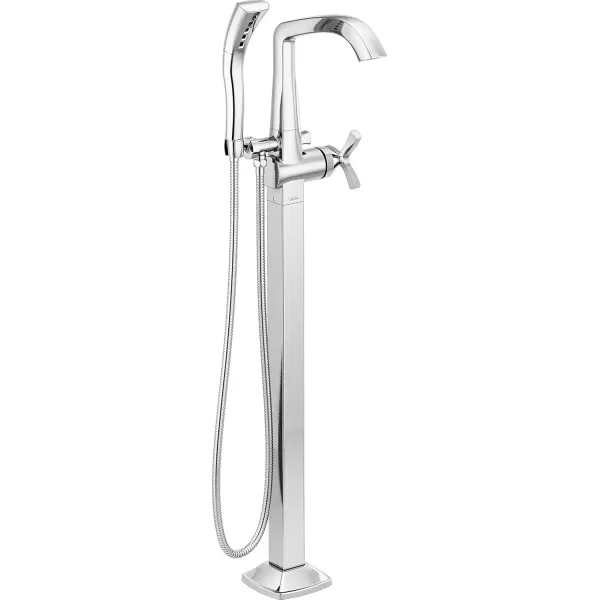 imageDELTA FAUCET T47766FL Freestanding Tub Filler Trim FloorMount Chrome