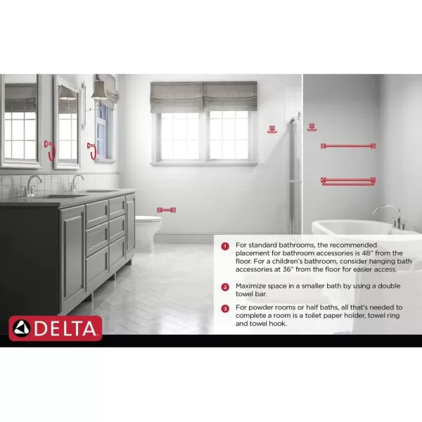 imageDelta 74308SS Trillian Towel Bar StainlessStainless