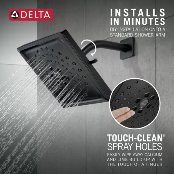 imageDelta Faucet 3Spray H2Okinetic Shower Head Matte Black 52684BL