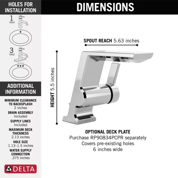 imageDelta Faucet 599PRMPUDST Pivotal Bar Faucet Lumicoat Chrome