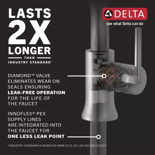 imageDelta Faucet 599PRMPUDST Pivotal Bar Faucet Lumicoat Chrome