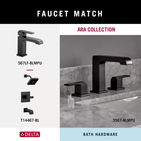 imageDelta Faucet 76435BL Ashlyn Towel Hook Matte BlackMatte Black