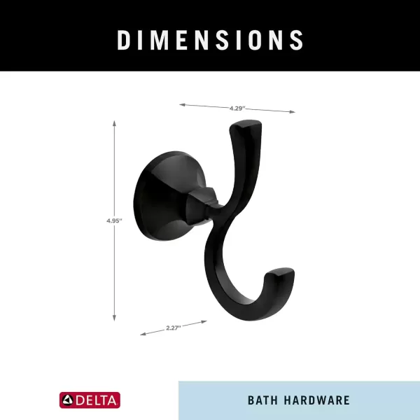 imageDelta Faucet 76435BL Ashlyn Towel Hook Matte BlackMatte Black