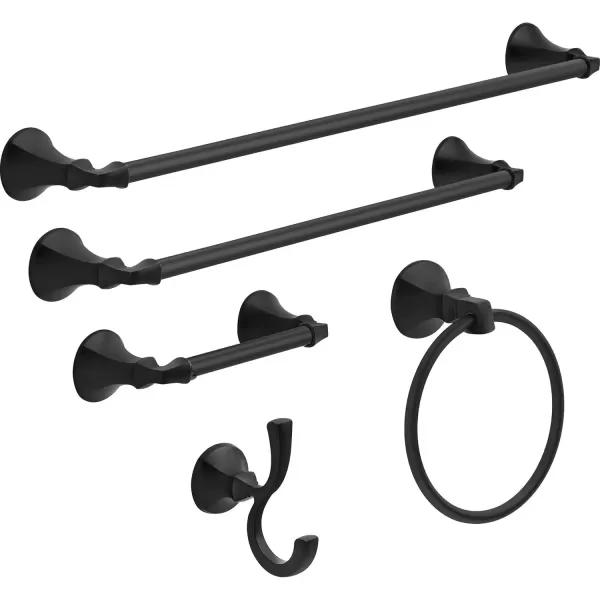 imageDelta Faucet 76435BL Ashlyn Towel Hook Matte BlackMatte Black