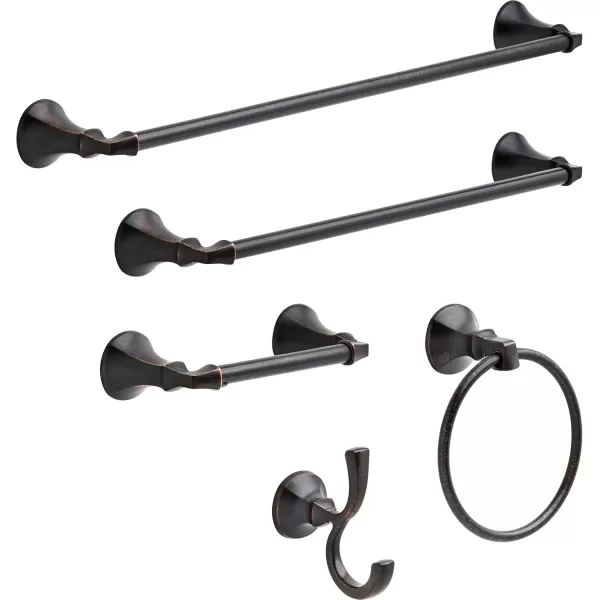 imageDelta Faucet 76435BL Ashlyn Towel Hook Matte BlackSpotShield Venetian Bronze
