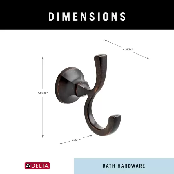 imageDelta Faucet 76435BL Ashlyn Towel Hook Matte BlackSpotShield Venetian Bronze