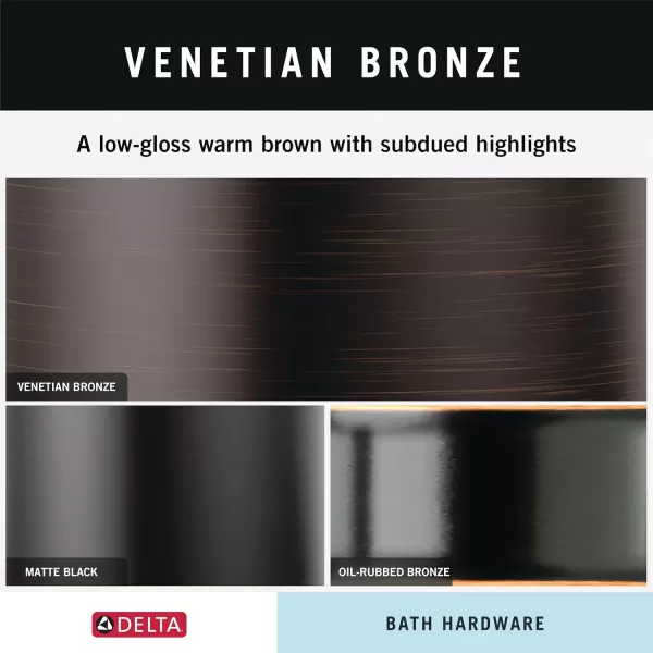 imageDelta Faucet 76435BL Ashlyn Towel Hook Matte BlackSpotShield Venetian Bronze