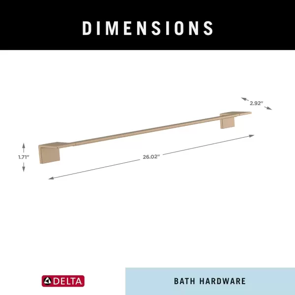 imageDelta Faucet 77724SS 24 Towel Bar Brilliance Stainless SteelChampagne Bronze