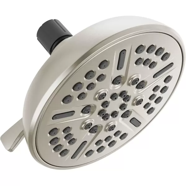 imageDelta Faucet 8Spray TouchClean Matte Black Shower Head Delta Shower Heads Showerhead Shower Head Black 25 GPM Water Flow Matte Black 75898BLSatin Nickel
