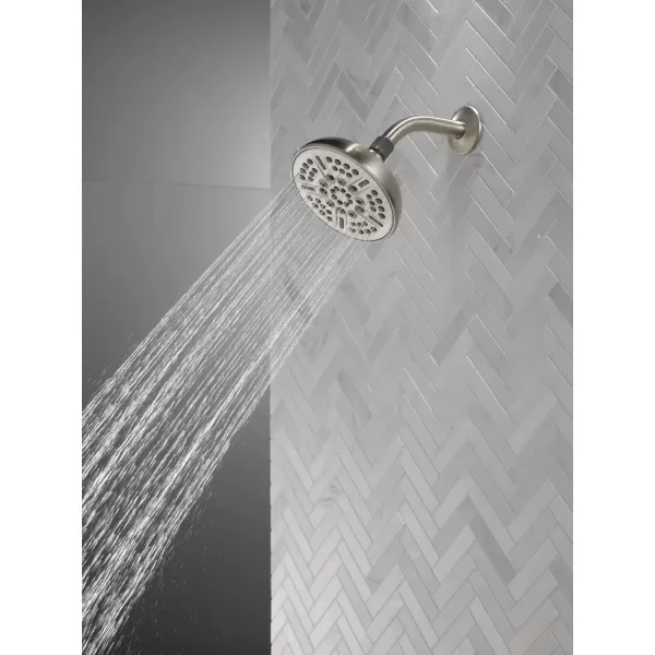 imageDelta Faucet 8Spray TouchClean Matte Black Shower Head Delta Shower Heads Showerhead Shower Head Black 25 GPM Water Flow Matte Black 75898BLSatin Nickel