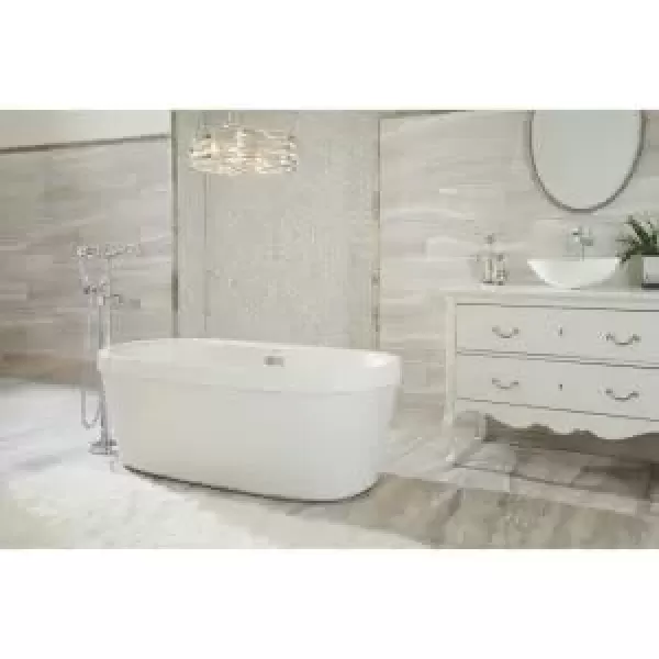 imageDelta Faucet Cassidy FloorMount Freestanding Tub Filler with Hand Held Shower Stainless T4797SSFLLHP Valve and Handle Sold Separately