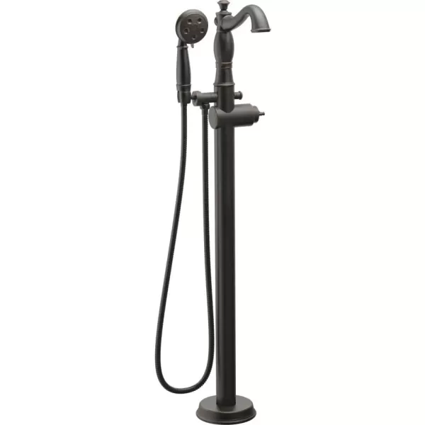 imageDelta Faucet Cassidy FloorMounted Freestanding Tub Filler with Handheld Shower  Tub Faucet  T4797FLLHP  Bathroom Fixtures  Chrome Valve Sold SeparatelyVenetian Bronze