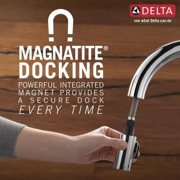 imageDelta Faucet Essa VoiceIQ Touchless Kitchen Faucet with Pull Down Sprayer Smart Faucet Alexa and Google Assistant Voice Activated Kitchen Sink Faucet Chrome 9113TVDSTVenetian Bronze