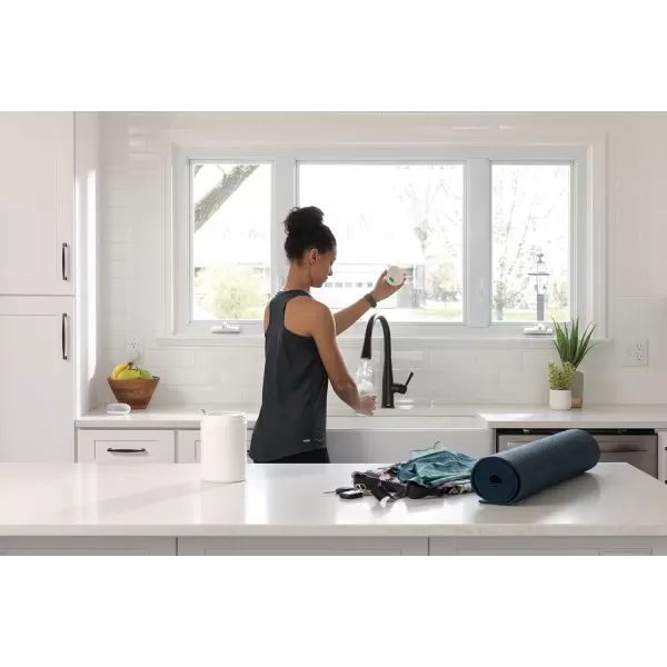 imageDelta Faucet Essa VoiceIQ Touchless Kitchen Faucet with Pull Down Sprayer Smart Faucet Alexa and Google Assistant Voice Activated Kitchen Sink Faucet Chrome 9113TVDSTMatte Black