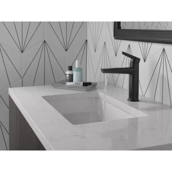 imageDelta Faucet Galeon Single Hole Bathroom Faucet Chrome Bathroom Faucets for Sink 1 Hole Single Handle Bathroom Sink Faucet Diamond Seal Technology Lumicoat Chrome 571PRMPUDSTMatte Black