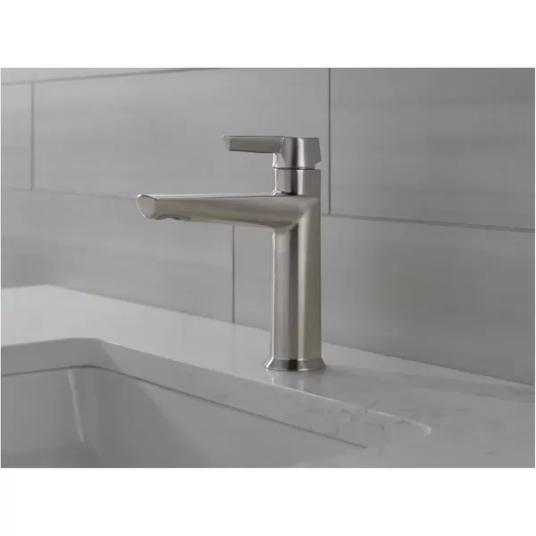 imageDelta Faucet Galeon Single Hole Bathroom Faucet Chrome Bathroom Faucets for Sink 1 Hole Single Handle Bathroom Sink Faucet Diamond Seal Technology Lumicoat Chrome 571PRMPUDSTLumicoat Stainless