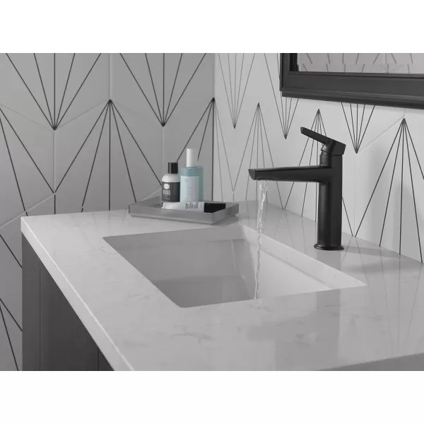 imageDelta Faucet Galeon Single Hole Bathroom Faucet Chrome Bathroom Faucets for Sink 1 Hole Single Handle Bathroom Sink Faucet Diamond Seal Technology Lumicoat Chrome 571PRMPUDSTMatte Black