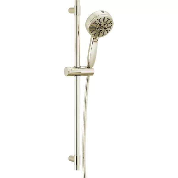imageDelta Faucet ProClean Brushed Nickel Hand Shower with Slide Bar Handheld Shower with High Pressure Spray Shower System with Handheld Lumicoat Stainless 51584SSPRLumicoat Polished Nickel