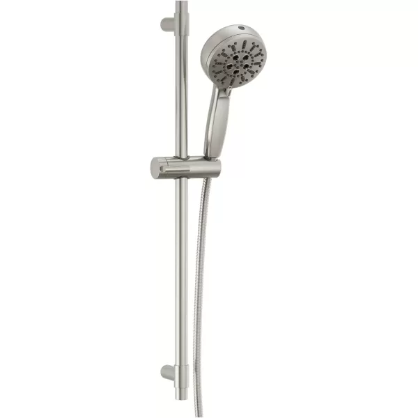 imageDelta Faucet ProClean Brushed Nickel Hand Shower with Slide Bar Handheld Shower with High Pressure Spray Shower System with Handheld Lumicoat Stainless 51584SSPRLumicoat Stainless