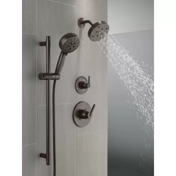 imageDelta Faucet ProClean Brushed Nickel Hand Shower with Slide Bar Handheld Shower with High Pressure Spray Shower System with Handheld Lumicoat Stainless 51584SSPRVenetian Bronze