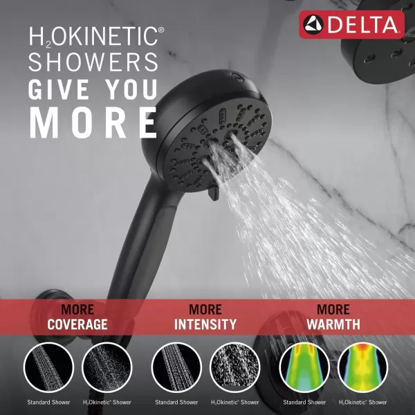 imageDelta Faucet ProClean Oil Rubbed Bronze WallMount Handheld Shower Handheld Shower with High Pressure Spray Shower System with Handheld Venetian Bronze 55884RBMatte Black