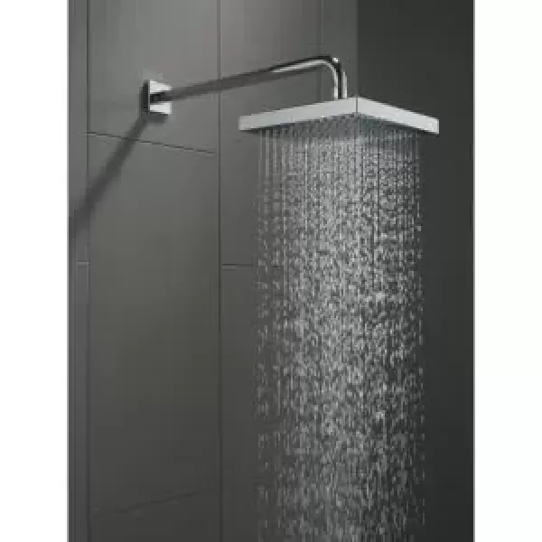 imageDelta Faucet SingleSpray Rain Shower Head Black Rainfall Shower Head Black Square Shower Head Matte Black Delta Rain Shower Metal Shower Head Matte Black 52841BL 175 GPM Water FlowStainless