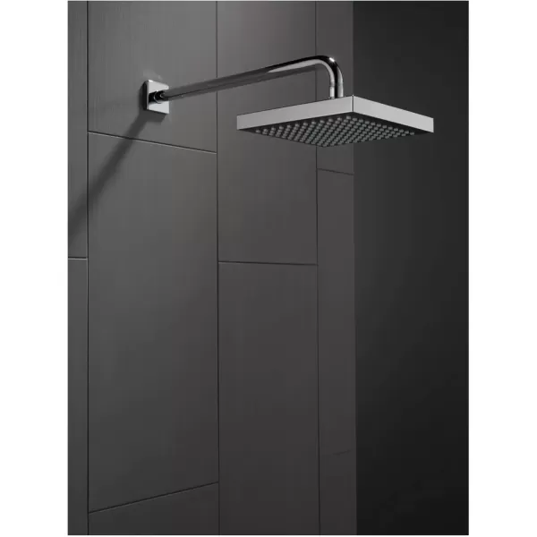 imageDelta Faucet SingleSpray Rain Shower Head Black Rainfall Shower Head Black Square Shower Head Matte Black Delta Rain Shower Metal Shower Head Matte Black 52841BL 175 GPM Water FlowChrome