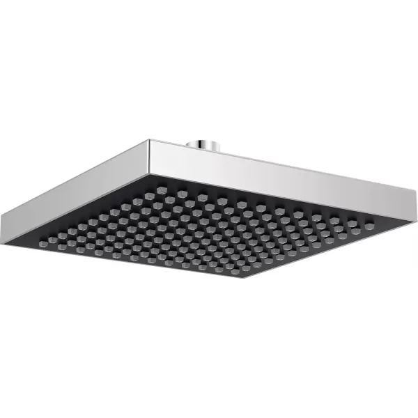 imageDelta Faucet SingleSpray Rain Shower Head Black Rainfall Shower Head Black Square Shower Head Matte Black Delta Rain Shower Metal Shower Head Matte Black 52841BL 175 GPM Water FlowChrome