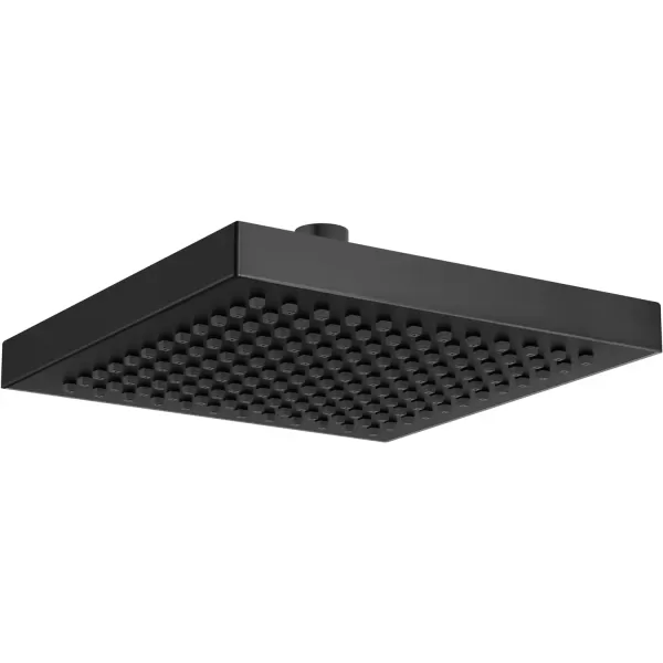 imageDelta Faucet SingleSpray Rain Shower Head Black Rainfall Shower Head Black Square Shower Head Matte Black Delta Rain Shower Metal Shower Head Matte Black 52841BL 175 GPM Water FlowMatte Black