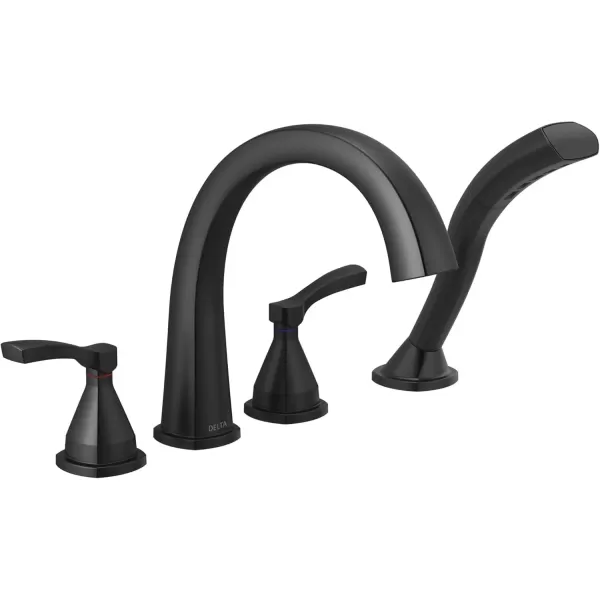 imageDelta Faucet Stryke Roman Tub Faucet  T4777CZ  Bathtub Handles Faucet ampamp Diverter  Modern Bathroom Fixtures  Champagne Bronze Lever Handles Valve Sold SeparatelyMatte Black