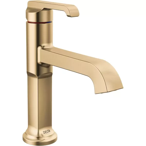 imageDelta Faucet Tetra Gold Single Hole Bathroom Faucet Gold Single Handle Bathroom Faucet Bathroom Sink Faucet Diamond Seal Technology Metal Drain Assembly Lumicoat Champagne Bronze 589CZPRDSTLumicoat Champagne Bronze