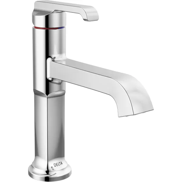 imageDelta Faucet Tetra Gold Single Hole Bathroom Faucet Gold Single Handle Bathroom Faucet Bathroom Sink Faucet Diamond Seal Technology Metal Drain Assembly Lumicoat Champagne Bronze 589CZPRDSTLumicoat Chrome