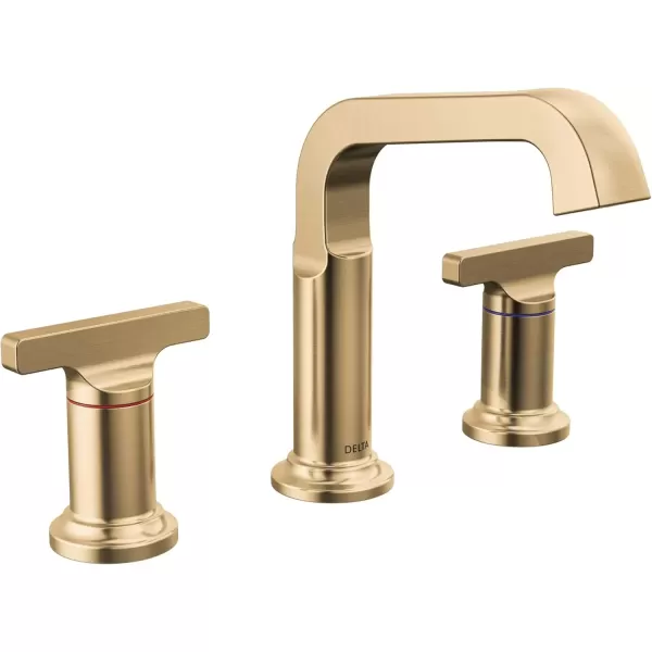 imageDelta Faucet Tetra Gold Widespread Bathroom Faucet 3 Hole Gold Bathroom Faucet for Bathroom Sink Bathroom Sink Faucet Diamond Seal Metal Drain Lumicoat Champagne Bronze 35587CZPRDSTLumicoat Champagne Bronze