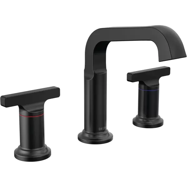 imageDelta Faucet Tetra Gold Widespread Bathroom Faucet 3 Hole Gold Bathroom Faucet for Bathroom Sink Bathroom Sink Faucet Diamond Seal Metal Drain Lumicoat Champagne Bronze 35587CZPRDSTMatte Black