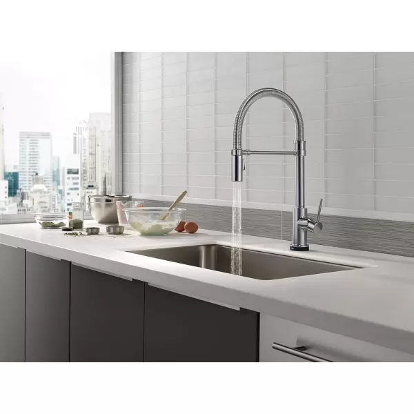 imageDelta Faucet Trinsic Pro VoiceIQ SingleHandle Touch Kitchen Sink Faucet with Pull Down Sprayer Alexa and Google Assistant Voice Activated Smart Home Arctic Stainless