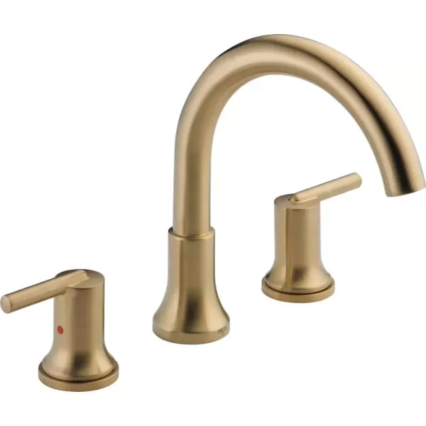 imageDelta Faucet Trinsic Roman Tub Trim  T2759SS  Modern Bathroom Tub Faucet Set  Includes Tub Faucet ampamp Handles  Stainless Valve Sold SeparatelyChampagne Bronze