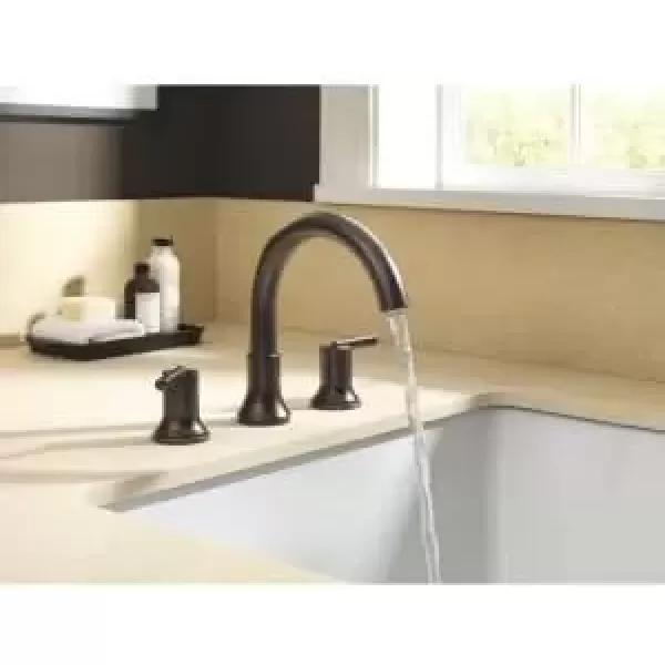 imageDelta Faucet Trinsic Roman Tub Trim  T2759SS  Modern Bathroom Tub Faucet Set  Includes Tub Faucet ampamp Handles  Stainless Valve Sold SeparatelyVenetian Bronze