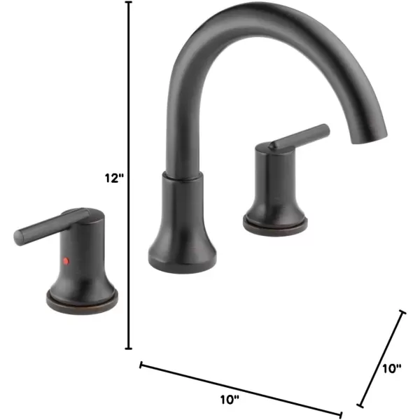 imageDelta Faucet Trinsic Roman Tub Trim  T2759SS  Modern Bathroom Tub Faucet Set  Includes Tub Faucet ampamp Handles  Stainless Valve Sold SeparatelyVenetian Bronze